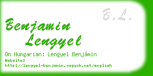 benjamin lengyel business card