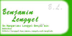 benjamin lengyel business card